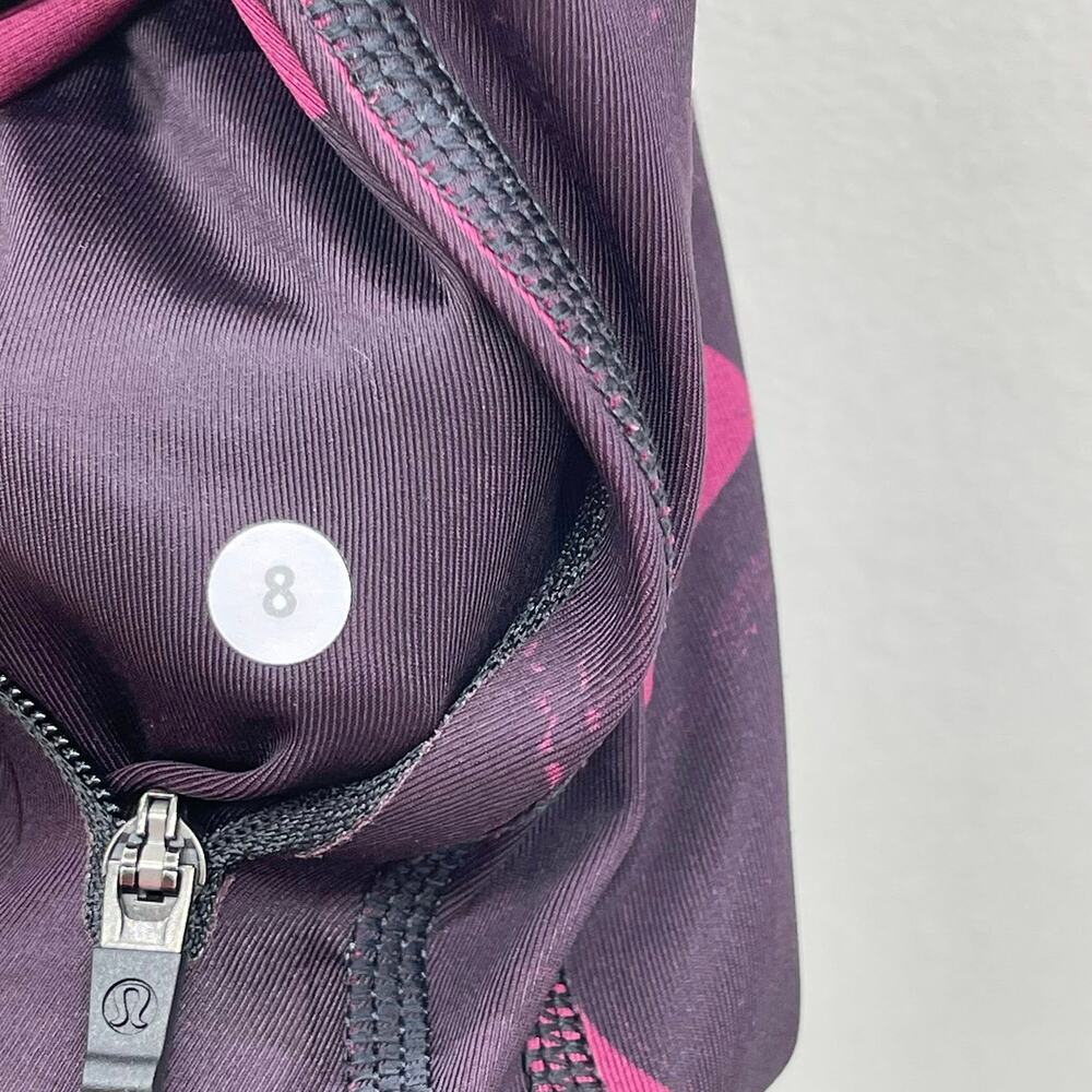 Lululemon All Sport Crop Womens 8 Luxstreme Back Spin‎ Stroke Purple W6F62S - Picture 6 of 6